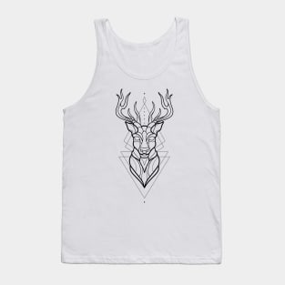 Linework deer design Tank Top